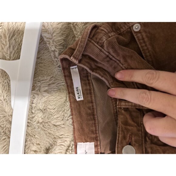 Dear John Blaire Corduroy High Rise Straight Cotton & Spandex Brown Retro Jeans - Picture 10 of 12